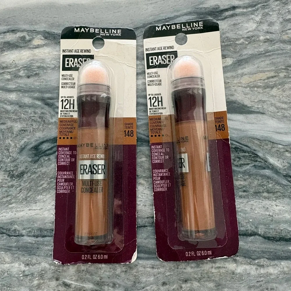 Maybelline Instant Age Rewind Eraser Multi-Use Concealer Shade 148 2-Pack 0.2oz